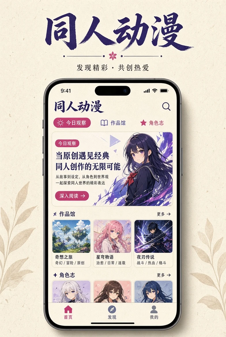 同人动漫APP动漫主题视觉